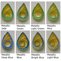 delightfully edgy dark yellow quilling paper metallic teardrops 3