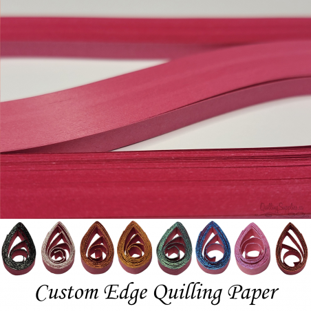 delightfully edgy 20mm dark pink quilling paper