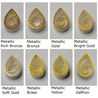 delightfully edgy cream quilling paper metallic teardrops 2