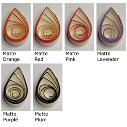 delightfully edgy cream quilling paper matte teardrops 2