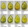 delightfully edgy bright yellow quilling paper matte teardrops 1