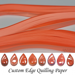 delightfully edgy bright coral quilling paper 20mm