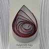 delightfully edgy bright white quilling paper with deep red shimmer edge