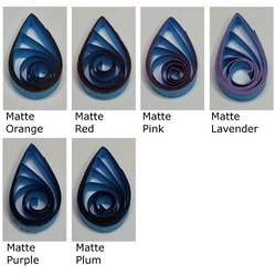 delightfully edgy bright blue quilling paper matte teardrops 1