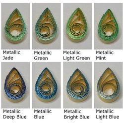 delightfully edgy beige quilling paper metallic teardrops 3