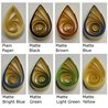 delightfully edgy beige quilling paper matte teardrops 2