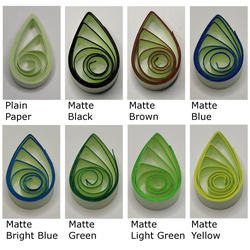 delightfully edgy tea green quilling paper matte teardrops 1