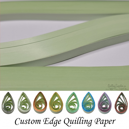 delightfully edgy 30mm tea green quilling paper