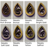delightfully edgy purple quilling paper metallic teardrops 2