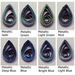 delightfully edgy purple quilling paper metallic teardrops 3