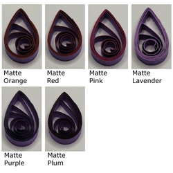 delightfully edgy purple quilling paper matte teardrops 2