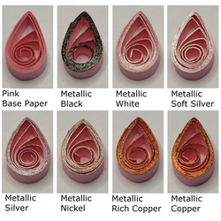 delightfully edgy pink quilling paper metallic teardrops 1