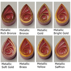 delightfully edgy pink quilling paper metallic teardrops 2