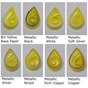 delightfully edgy bright yellow quilling paper metallic teardrops 1