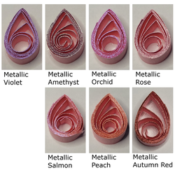 delightfully edgy pink quilling paper metallic teardrops 4