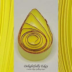 delightfully edgy bright yellow quilling paper with deep red shimmer edge 2