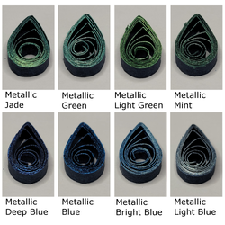 delightfully edgy midnight blue quilling paper metallic teardrops 3