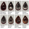 delightfully edgy mahogany quilling paper metallic teardrops 1