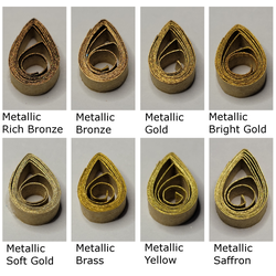 delightfully edgy light brown quilling paper metallic teardrops 2