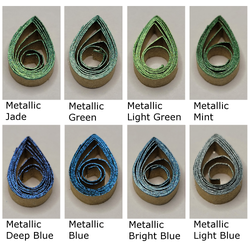 delightfully edgy light brown quilling paper metallic teardrops 3