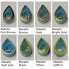 delightfully edgy light blue quilling paper metallic teardrops 1