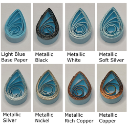 delightfully edgy light blue quilling paper metallic teardrops 2
