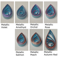 delightfully edgy light blue quilling paper metallic teardrops 4