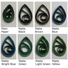 delightfully edgy hunter green quilling paper matte teardrops 1