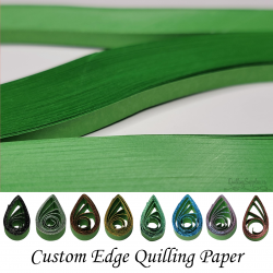 delightfully edgy 30mm green quilling paper