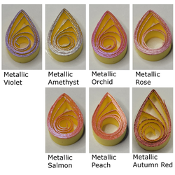 delightfully edgy dark yellow quilling paper metallic teardrops 4