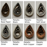 delightfully edgy brown quilling paper metallic teardrops 1