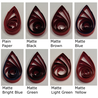delightfully edgy dark red quilling paper matte teardrops 1