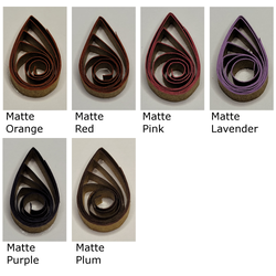 delightfully edgy brown quilling paper matte teardrops 2