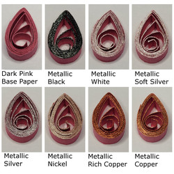 delightfully edgy dark pink quilling metallic teardrops 1