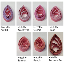 delightfully edgy dark pink quilling metallic teardrops 4