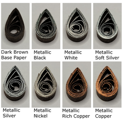 delightfully edgy dark brown quilling metallic teardrops 1