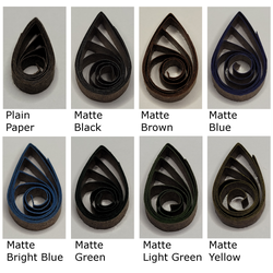 delightfully edgy dark brown quilling matte teardrops 1