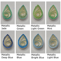 delightfully edgy cream quilling paper metallic teardrops 3