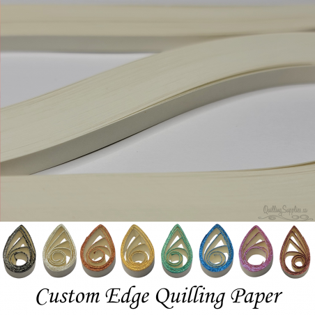 delightfully edgy 30mm cream quilling paper
