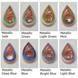 delightfully edgy coral quilling paper metallic teardrops 3