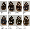 delightfully edgy chocolate brown quilling paper matte teardrops 1