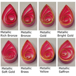 delightfully edgy bright pink quilling paper metallic teardrops 2