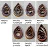 delightfully edgy chocolate brown quilling paper metallic teardrops 4