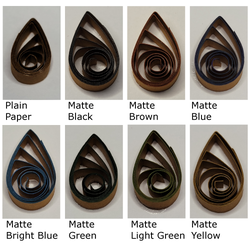 delightfully edgy chocolate brown quilling paper matte teardrops 1