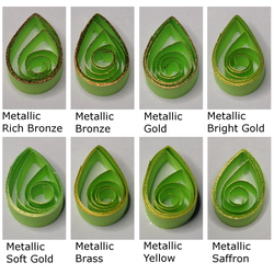delightfully edgy bright green quilling paper metallic teardrops 2