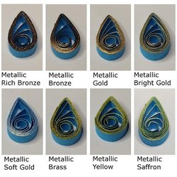 delightfully edgy bright blue quilling paper metallic teardrops 2