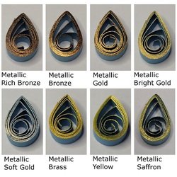 delightfully edgy blue quilling paper metallic teardrops 2