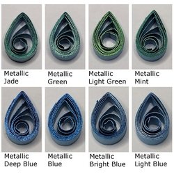 delightfully edgy blue quilling paper metallic teardrops 3