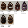 delightfully edgy chocolate brown quilling paper matte teardrops 2
