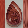 delightfully edgy coral quilling paper with deep red shimmer edge